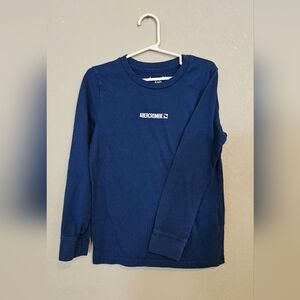 abercrombie kids navy long-sleeve logo tee